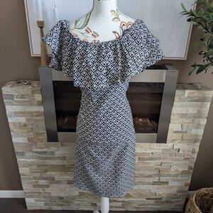 Collection B Monochrome Geometric Pattern Dress